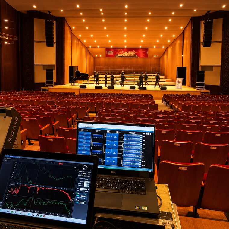 Análisis del sistema de audio en un auditorio